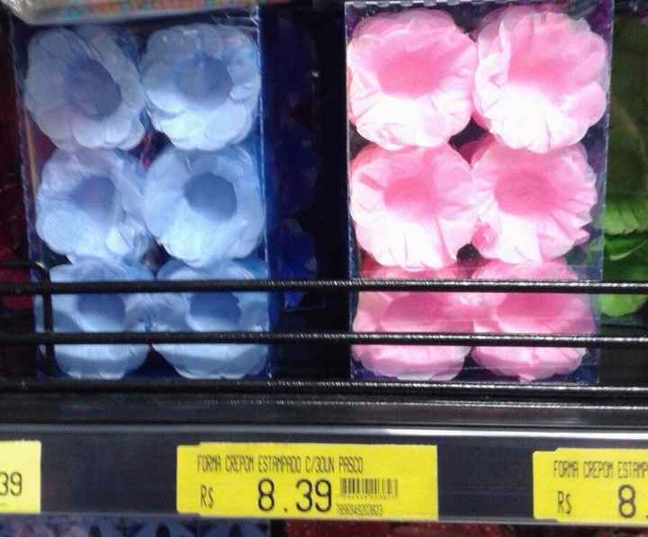 Forminhas em flor para brigadeiro 8un - R$ 8,39