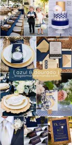 Azul e dourado