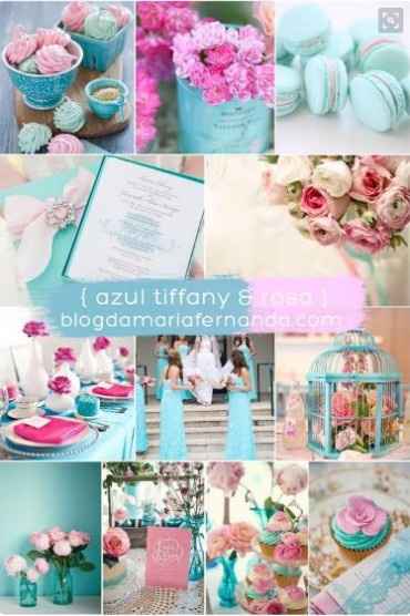 Azul tiffany e rosa