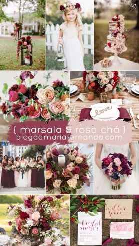 Marsala e rosa chá