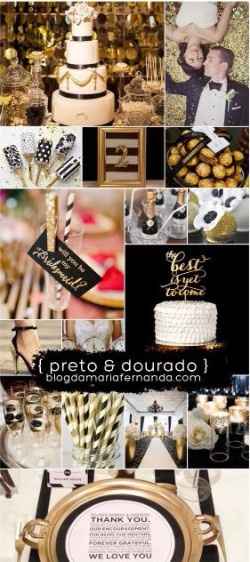 Preto e dourado
