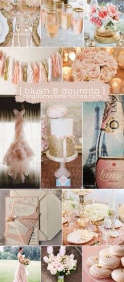 Blush e dourado