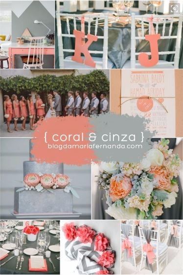 Coral e cinza
