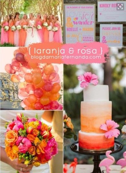 Laranja e rosa