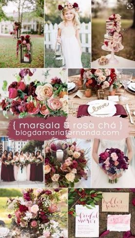 Marsala e rosa chá