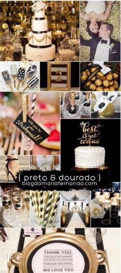 Preto e dourado