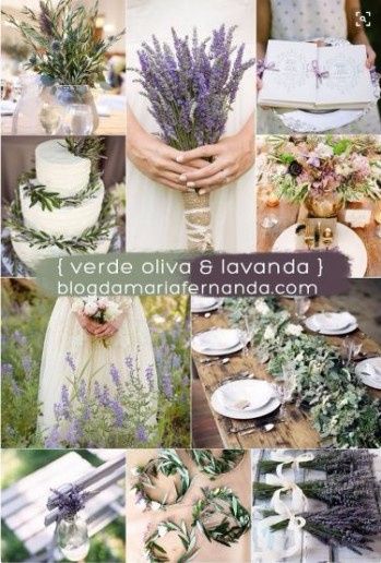 Verde oliva e lavanda