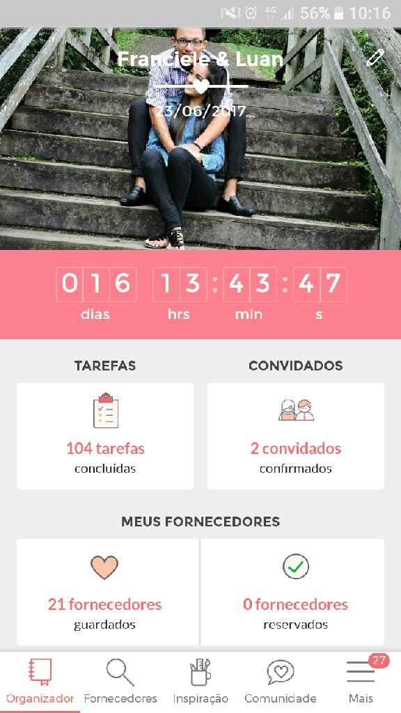 16 dias !! pirando em .. 3 ..2 ..1 - 1