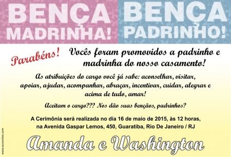 Convite Padrinhos