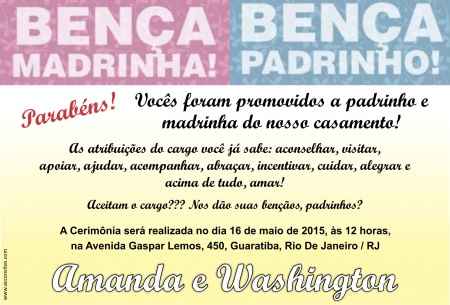 Convite Padrinhos
