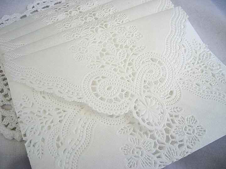 Convites em Envelopes de Papel de renda