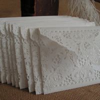 Convites em Envelopes de Papel de renda