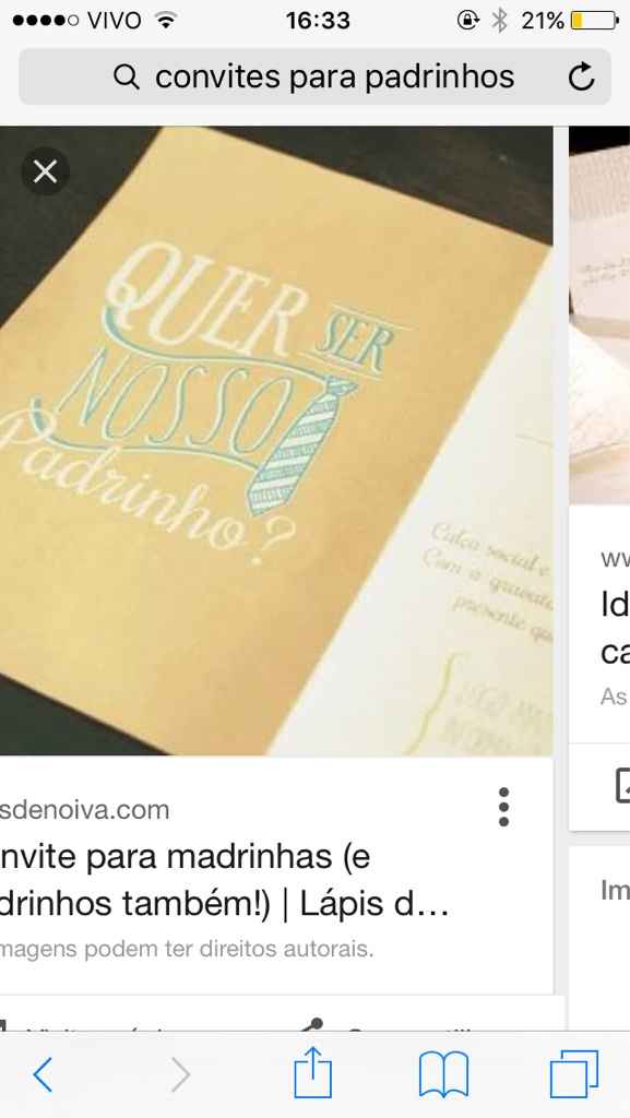 Convites para padrinhos - 2