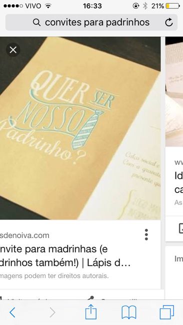 Convites para padrinhos - 2