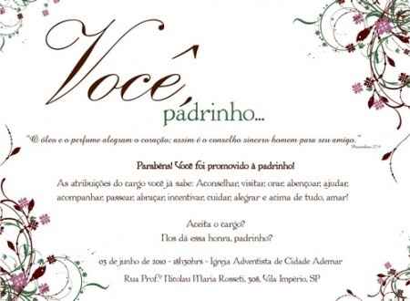 convites padrinhos