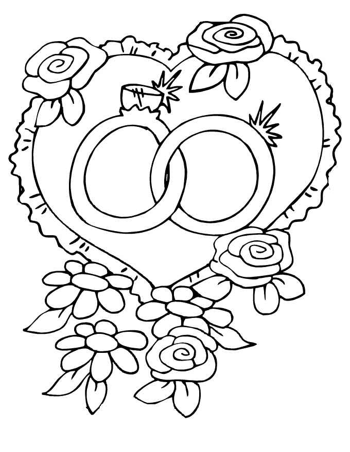 Desenho de Bolo de casamento para colorir