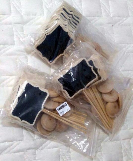 Mini lousa para marcação de mesa