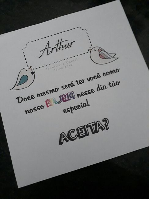  Meu convite para damas e pajem por menos de R$ 10 - 4
