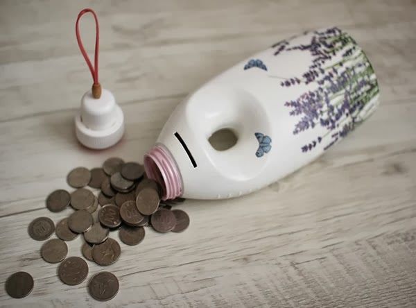 Como reaproveitar embalagens - Cofrinho
