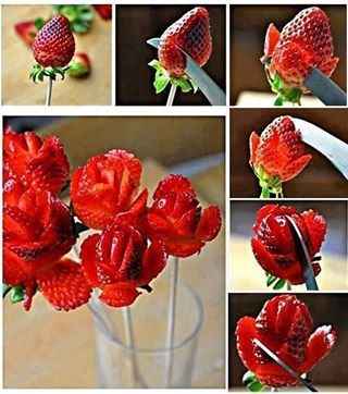 Morango pra enfeitar Mesa