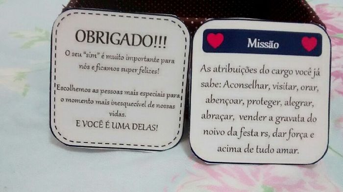 Convites de padrinhos com lembrancinha - 3