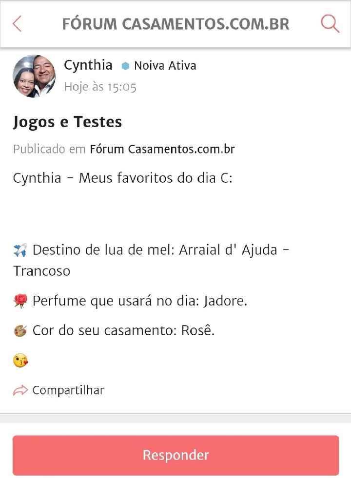 ÚLTIMO PASSO: Compartilhe seus favoritos de casamento! - 1