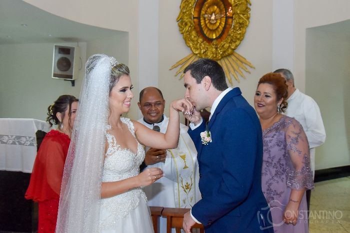 Nossas mães, junto com o padre fizeram a oração das alianças