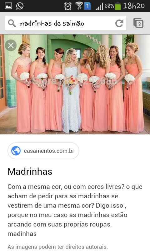 Paleta de cores do Casamento e Vestido das Madrinhas - 3