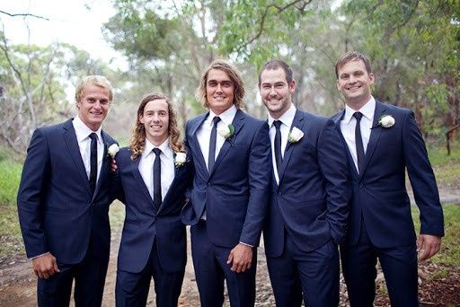Padrinhos de azul marinho!