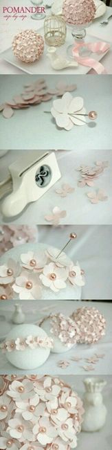 Diy flores de papel, buque de papel e bola de flores - 11
