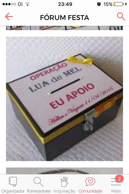 Caixinha para lua de mel - 1