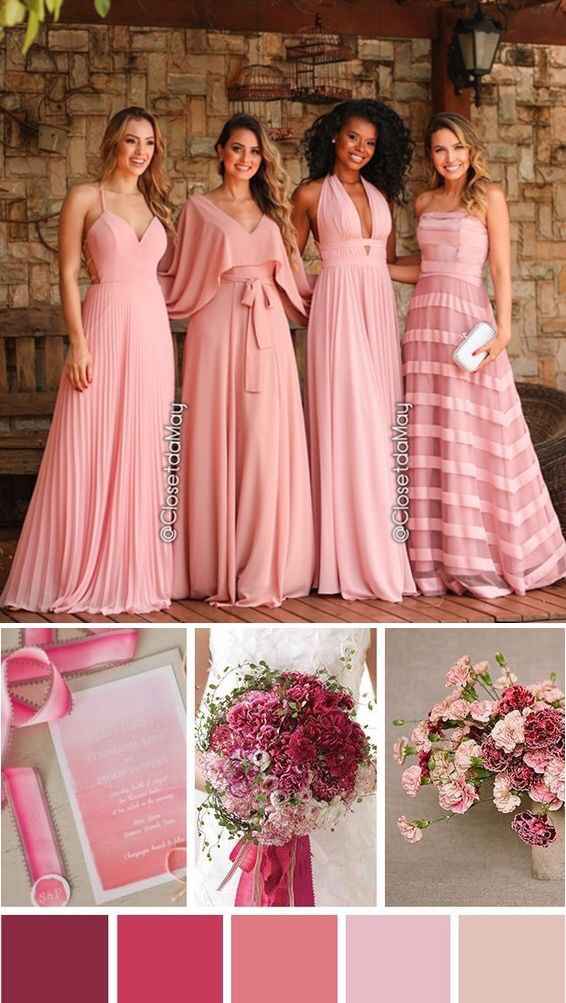 Cor do vestido das madrinhas e decorações - 1