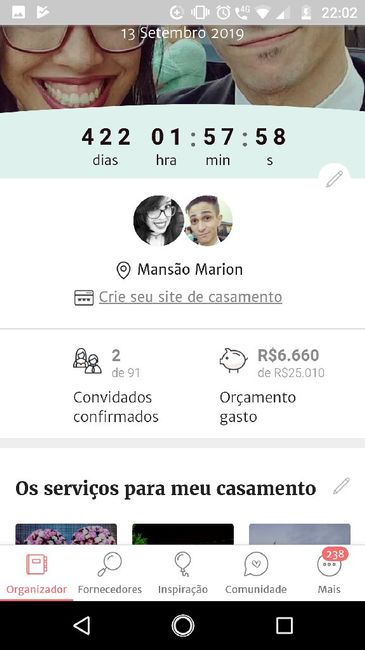 Cade o setor dos pagamentos no aplicativo? - 2