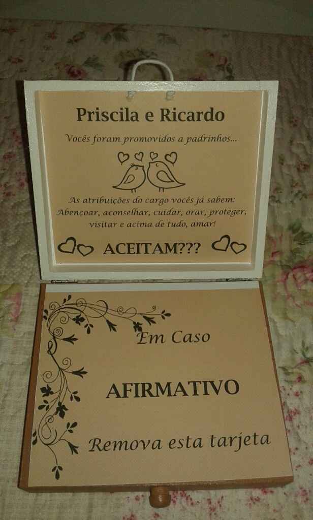 Meu convite para os padrinhos... - 2