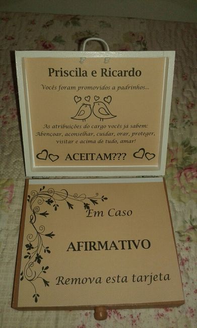 Meu convite para os padrinhos... - 2