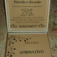Meu convite para os padrinhos... - 2