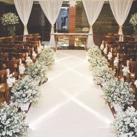 Jogo de luz no tapete de casamento 