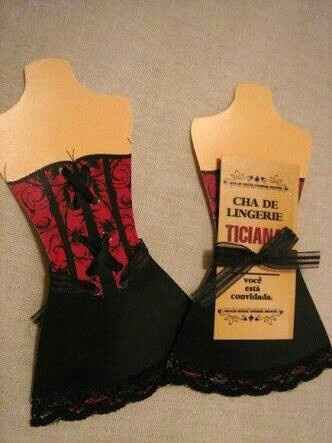 Inspirações de convites para chá de lingerie! - 2