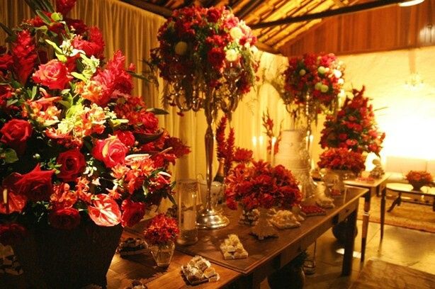 Inspiração casamento vermelho e dourado - 5