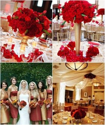 Inspiração casamento vermelho e dourado - 10