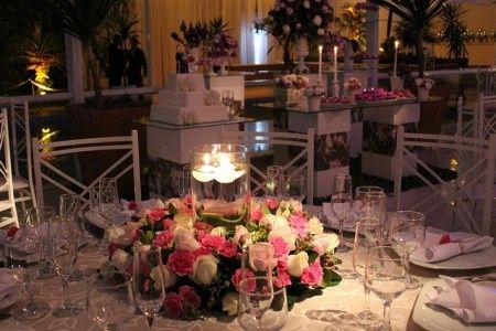 Centro de Mesa com velas flutuantess!!! 