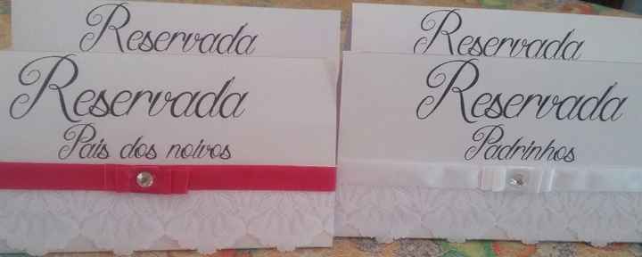 Plaquinhas reservado!