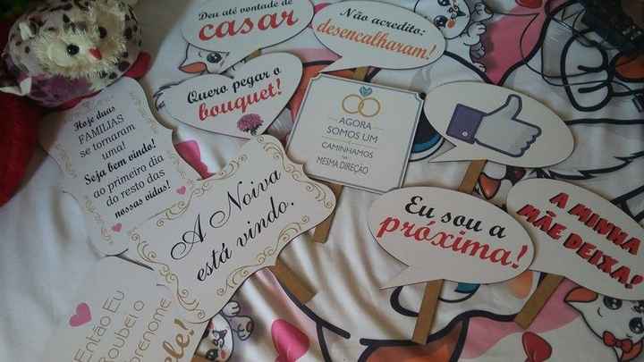 Plaquinhas para fotos 
