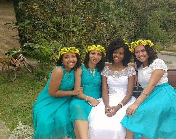 Minhas amigas foram minhas damas!