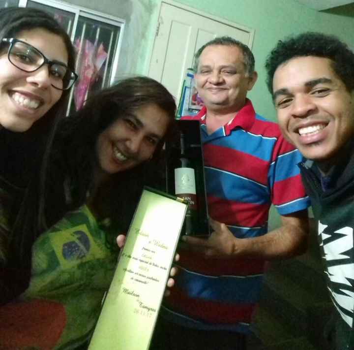 Entrega Padrinhos Wedna & Edison