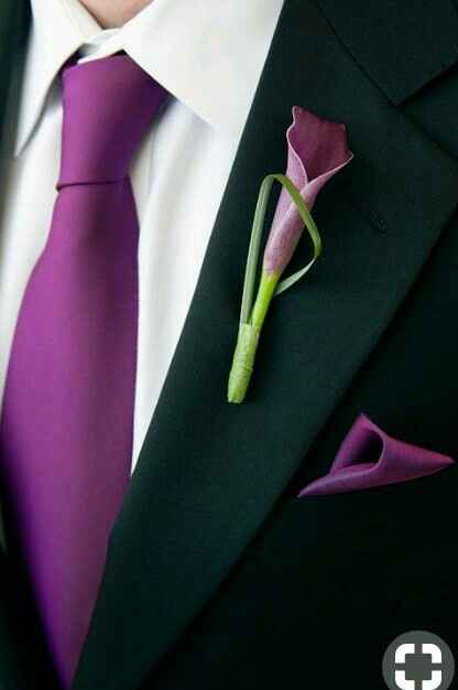 Inspiração: Boutonnieres com a cor roxa - 2