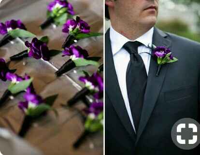 Inspiração: Boutonnieres com a cor roxa - 3
