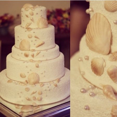 Bolo de casamento - Praia
