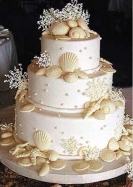 Bolo de casamento - Praia