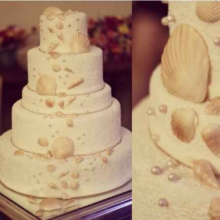 Bolo de casamento - Praia